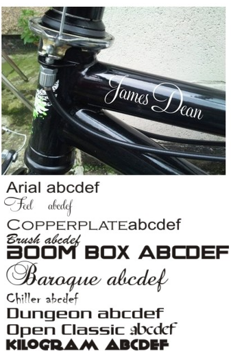 Personalised Name BMX Pedal Bike Stickers X 2