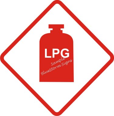 (image for) CARAVAN LPG WARNING STICKER, BARGE, MOTORHOME, BOAT X 2