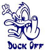 (image for) Duck Off Sticker