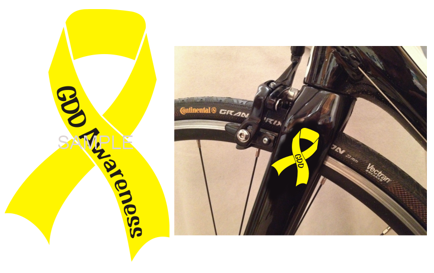(image for) GDD Awareness Ribbon & Wheelchair Sticker Set