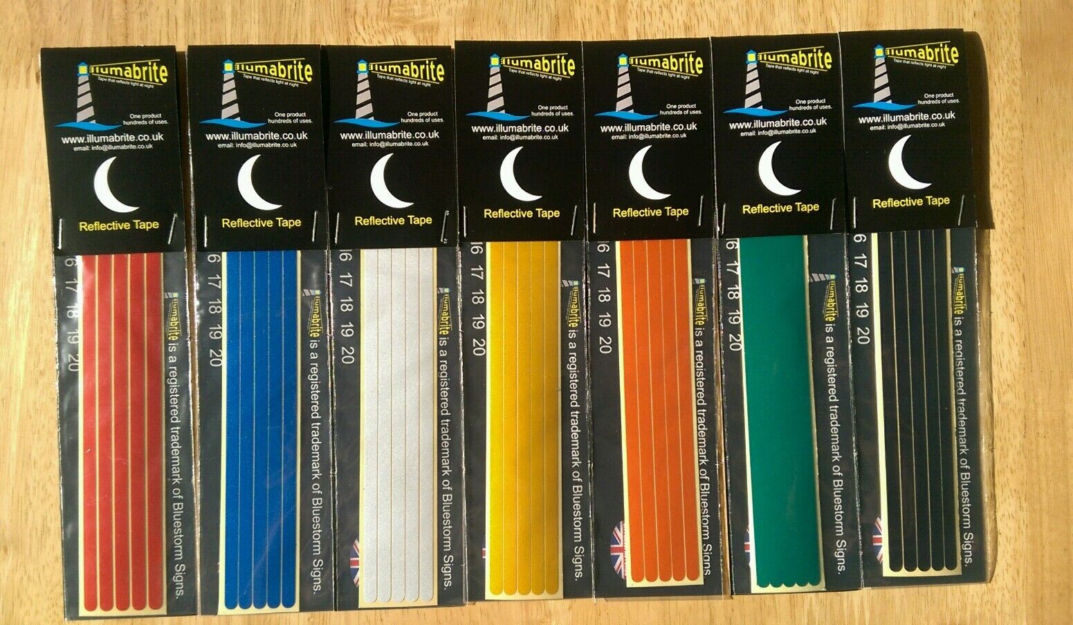 (image for) Reflective Fishing Rod Tip Tape illumabrite strips Various Colours