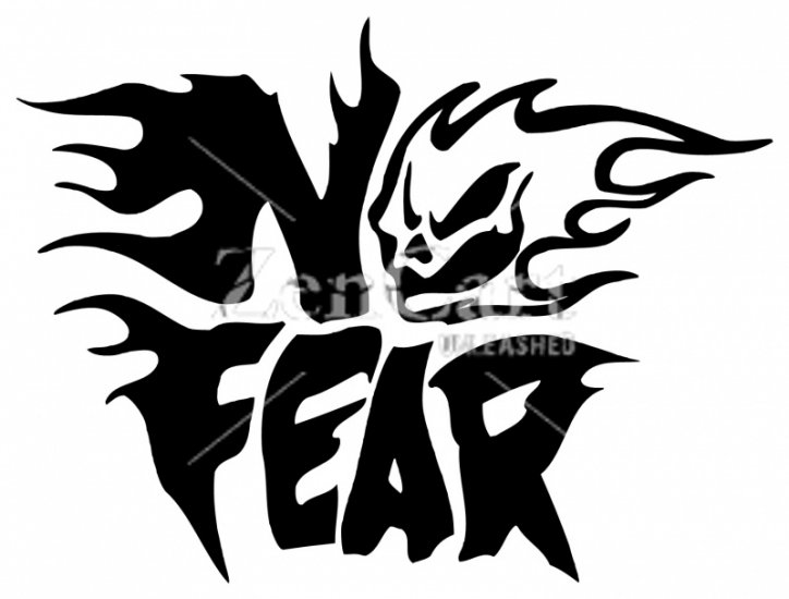 (image for) No Fear Skull Sticker