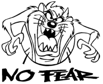 (image for) Taz No Fear Sticker