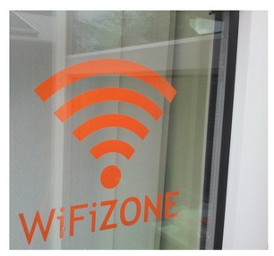 (image for) INTERNET WIFI ZONE SHOP CAFE WINDOW SIGN STICKER NO 3